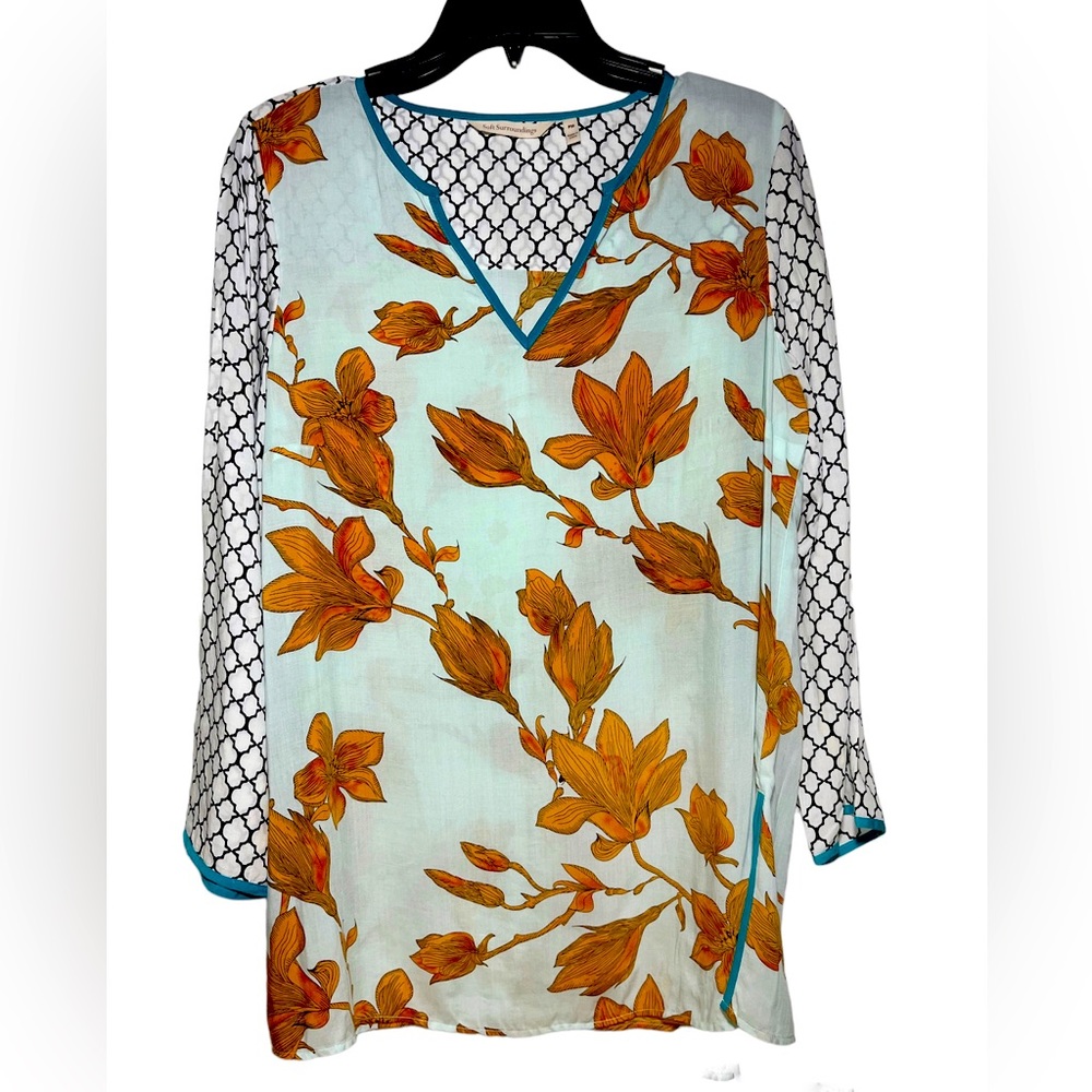 Soft Surroundings Multicolor Women’s Long Sleeve Top Tunic Sz PM